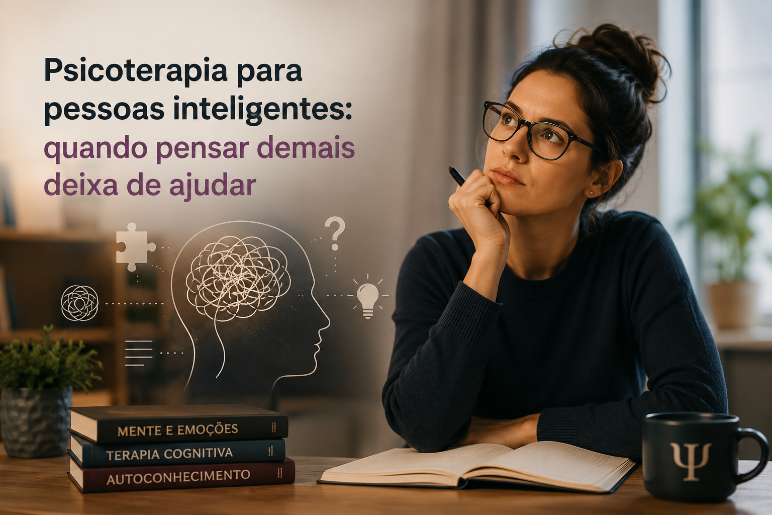 Psicoterapia para pessoas inteligentes: quando pensar demais atrapalha